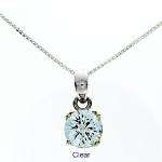 Runder Zirkonia Anhänger Petite Klar Runder Zirkonia Anhänger Petite Klar